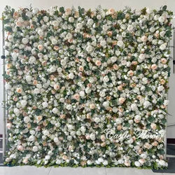 L-R264 Handmade Silk Pink 8x8 Feet Artificial Rose Flower Wall for Wedding Christmas Back-to-School Chinese New Year Party Decor - 8ft*8ft, 10ft*10ft, Customized / FW515