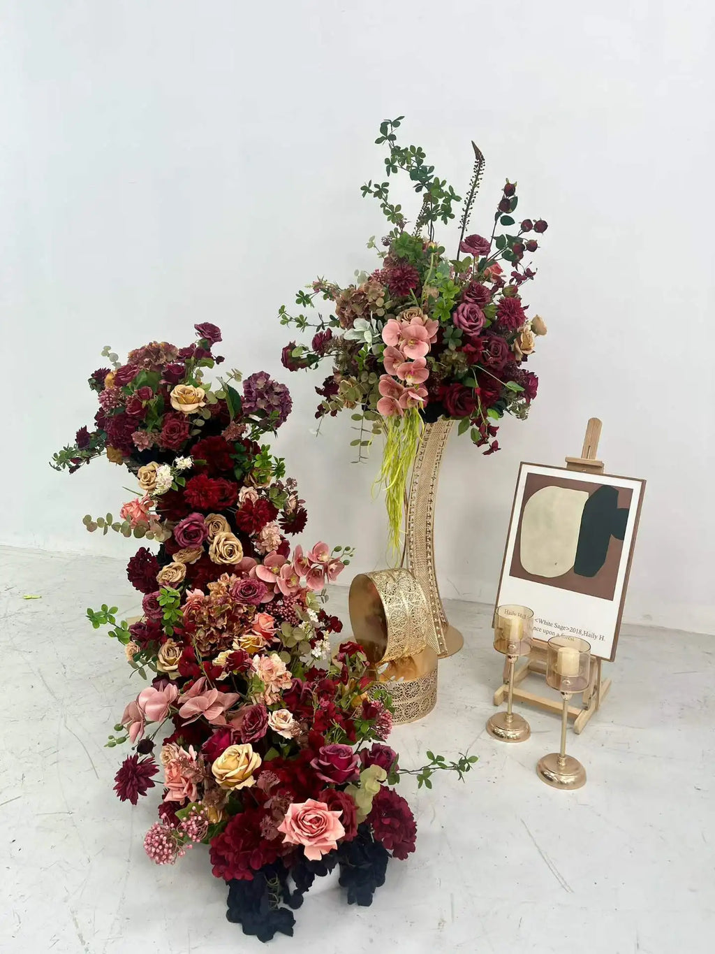 L-R418 Hot Sale High Quality Wholesale Artificial Flower Ball Wedding Aisle Flowers Thanksgiving Christmas Party Wall Decor