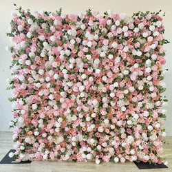 Christmas Backdrop Decoration Flower Wall  Custom OEM ODM Artificial Flowers for Wedding Christmas Halloween Event Party Decor - 8ft*8ft, 10ft*10ft, Customized / FW733