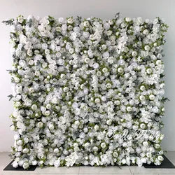 L-R447 Wholesale Custom Fabric Flower Wall Pink Wedding Supplies Decoration Rose Backdrop Silk Artificial Decorative Flower Wall - 8ft*8ft, 10ft*10ft, Customized / FW508