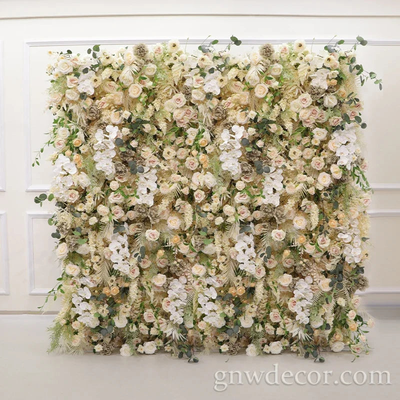 GNW Custom Artificial Flowers Decorations for Home Event Party Wedding Flower Decorative Silk Floral Flower Wall Backdrops