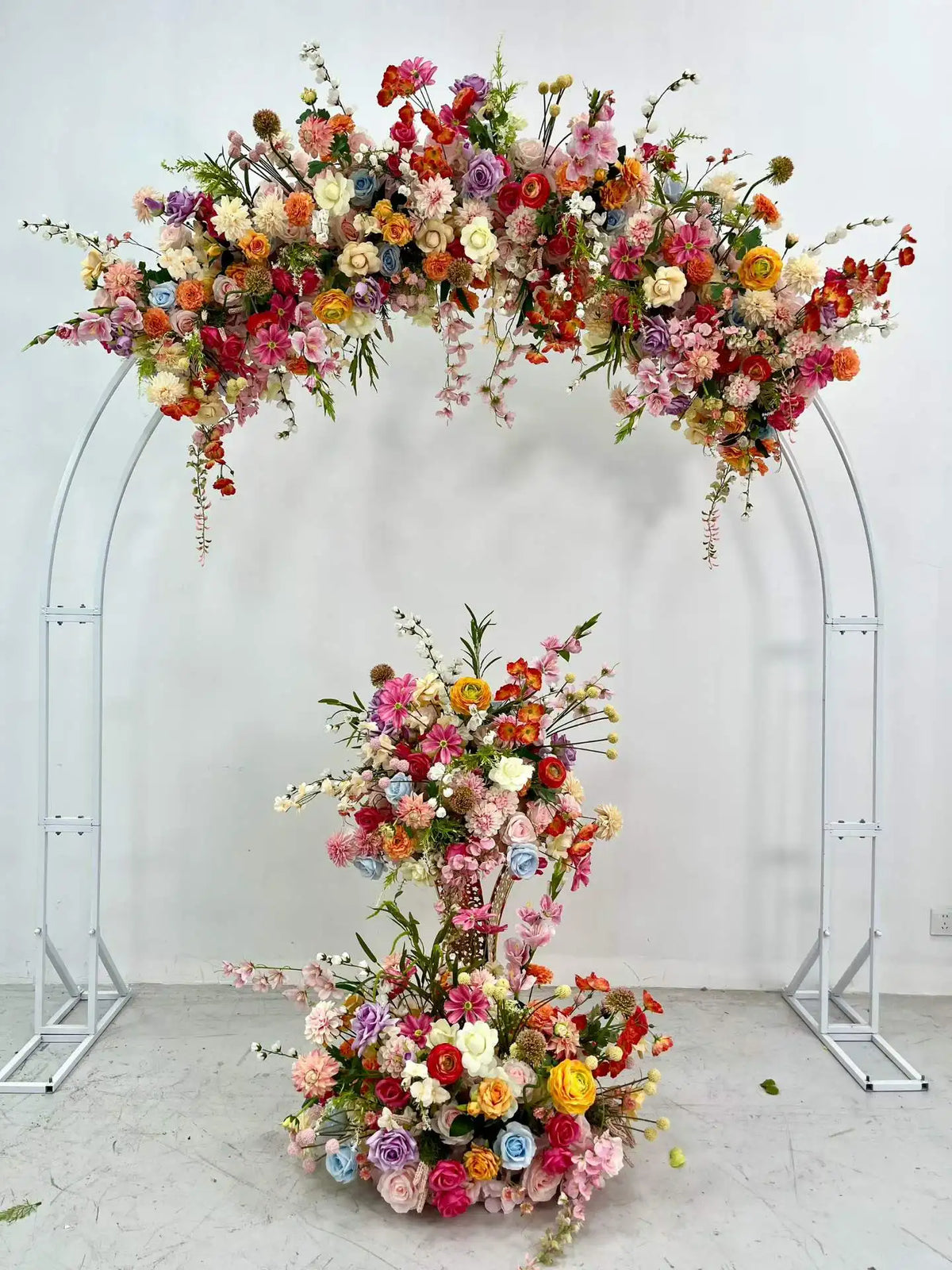Custom Fall Wedding Flower Ball Colorful Silk Artificial Flowers Floral Centerpieces for Table Decor Ceremony Event Supplies