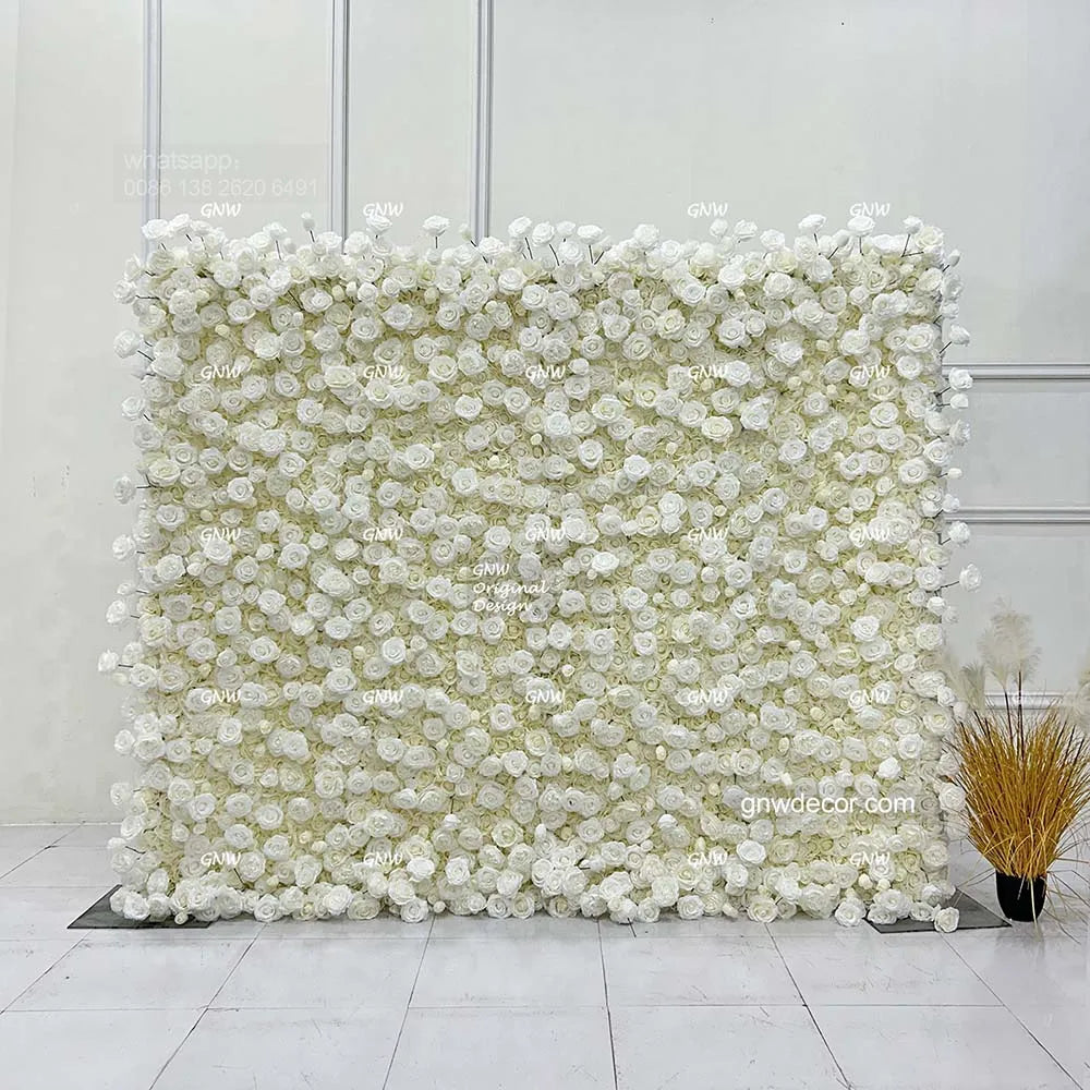 3D Design Floral Bouquet Ceiling Black Babybreath Rose Artificial Flower Decoration Wedding Backdrop