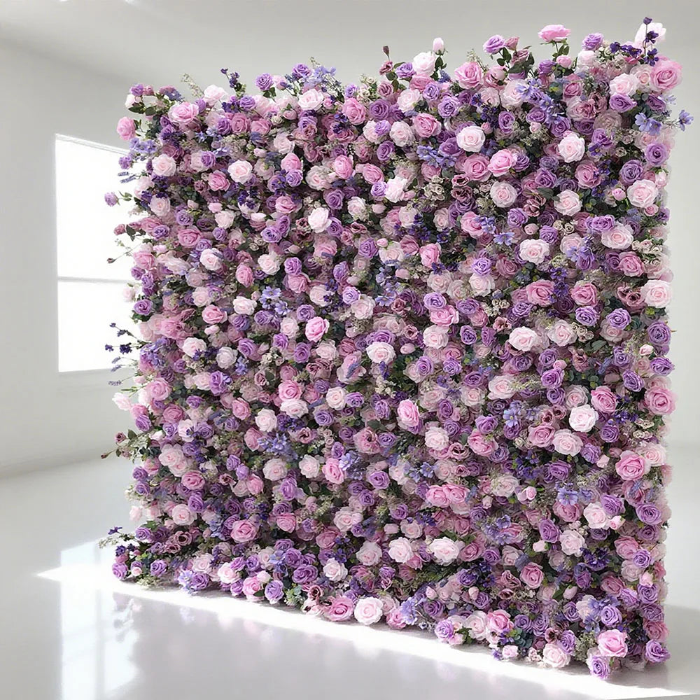 Heavy Duty Elastic Modern Romantic New Arrival Artificial Flower Wall Backdrop for Long-lasting Indoor/Outdoor Decoration