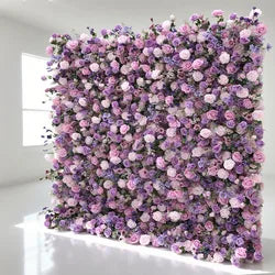 Heavy Duty Elastic Modern Romantic New Arrival Artificial Flower Wall Backdrop for Long-lasting Indoor/Outdoor Decoration - 2ft x 8ft / 5D roses+hydrangeas+Peony