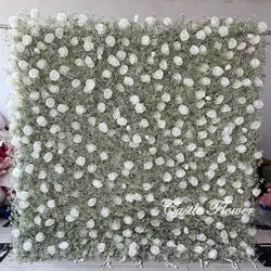 L-R269 High Quality Artificial 8X8Ft Roll-up Green Grass Wall Flower Wall Backdrop for Wedding Events Event Backdrop Decorations - 8ft*8ft, 10ft*10ft, Customized / FW590-1