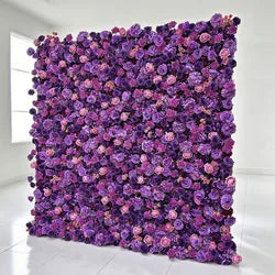 Modern Style Elegant Romantic Detachable Artificial Flower Wall for Contemporary Wedding Events New Arrival - 2ft x 8ft / 5D roses+hydrangeas