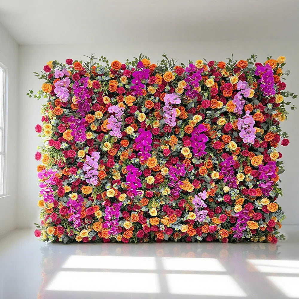 High-quality Elegant Modern Romantic New Arrival Simple Artificial Flower Wall Backdrop for Wedding Decoration
