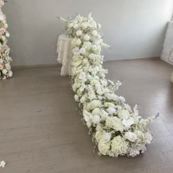 H-999 Customizable Artificial Wedding Flowers Runner  Silk Flower Runner Decorations Wedding Floral Arrangements Wholesale - 60-100cm size / Mix-18