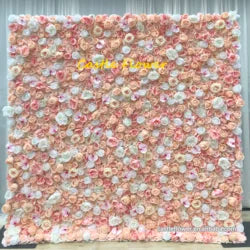 Custom OEM ODM Artificial Flower Wall Roll up Silk Floral Backdrop Handmade for Fall Wedding Event Party Decor Wholesale - 8ft*8ft, 10ft*10ft, Customized / FW520