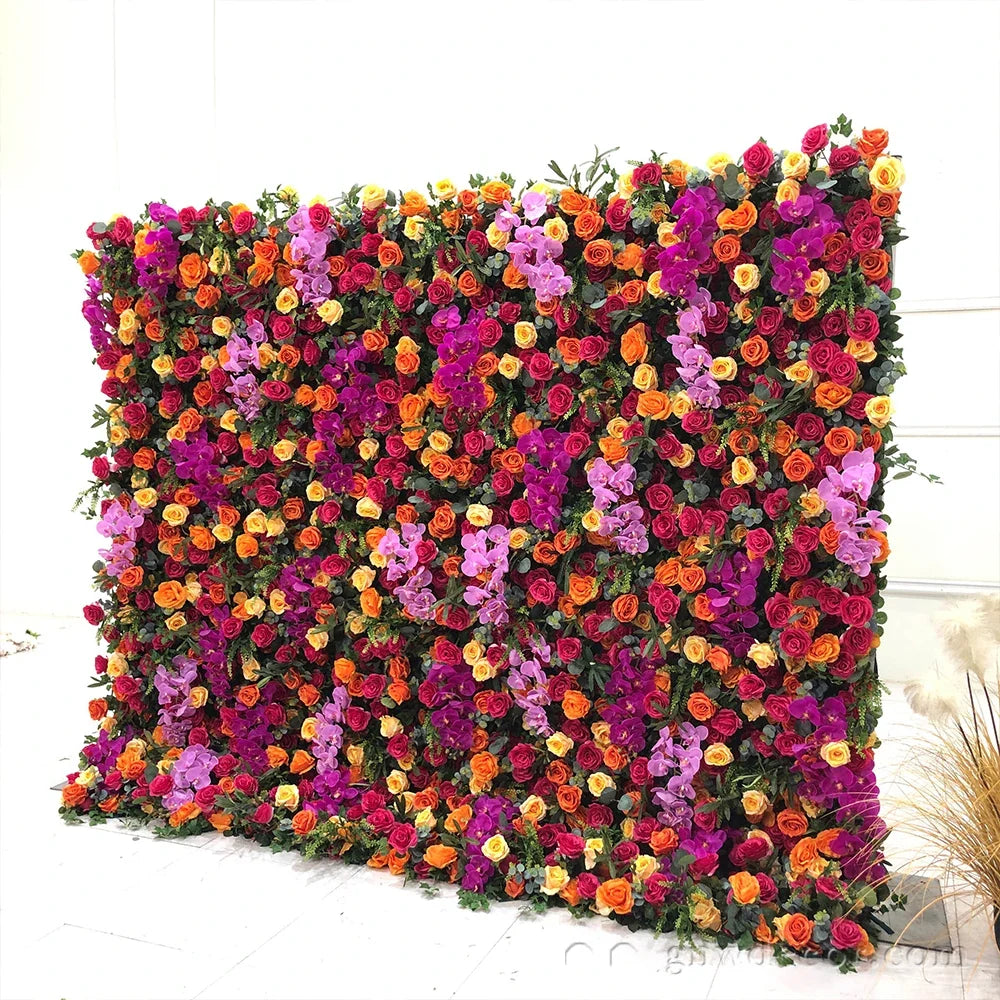 GNW Hot Sale Orchids Flower Backdrop for Celebrity Meet-and-greet Scene