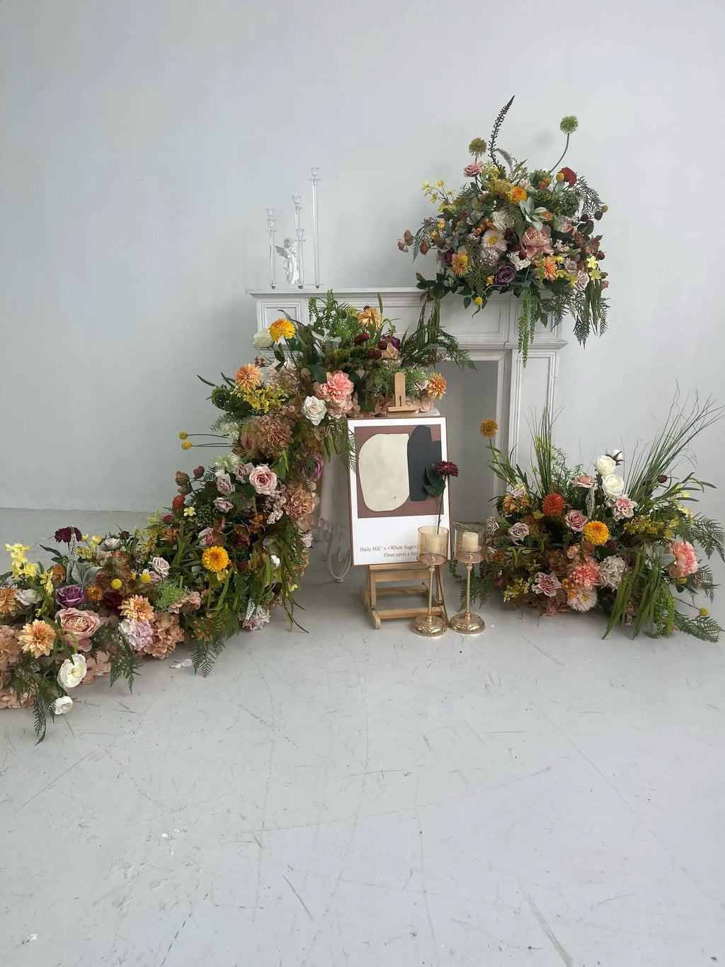 L-R418 Hot Sale High Quality Wholesale Artificial Flower Ball Wedding Aisle Flowers Thanksgiving Christmas Party Wall Decor