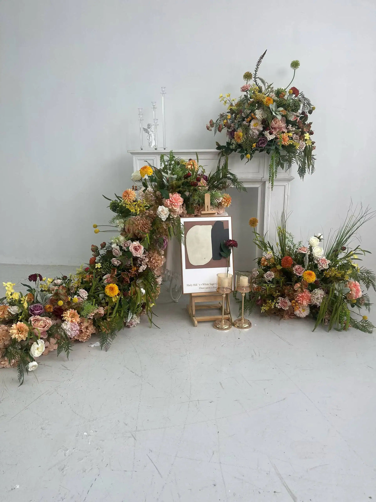 L-R418 Hot Sale High Quality Wholesale Artificial Flower Ball Wedding Aisle Flowers Thanksgiving Christmas Party Wall Decor
