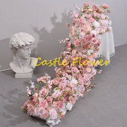Hot Sale Custom Flower Ball Flower Runner Colorful Artificial Flowers for Event Party Decor Fall Wedding Decoration & Supplies - 30-300cm, Customized / #35
