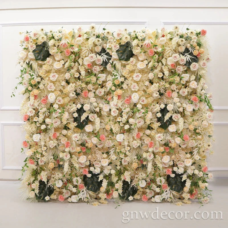 GNW Custom Artificial Flowers Decorations for Home Event Party Wedding Flower Decorative Silk Floral Flower Wall Backdrops