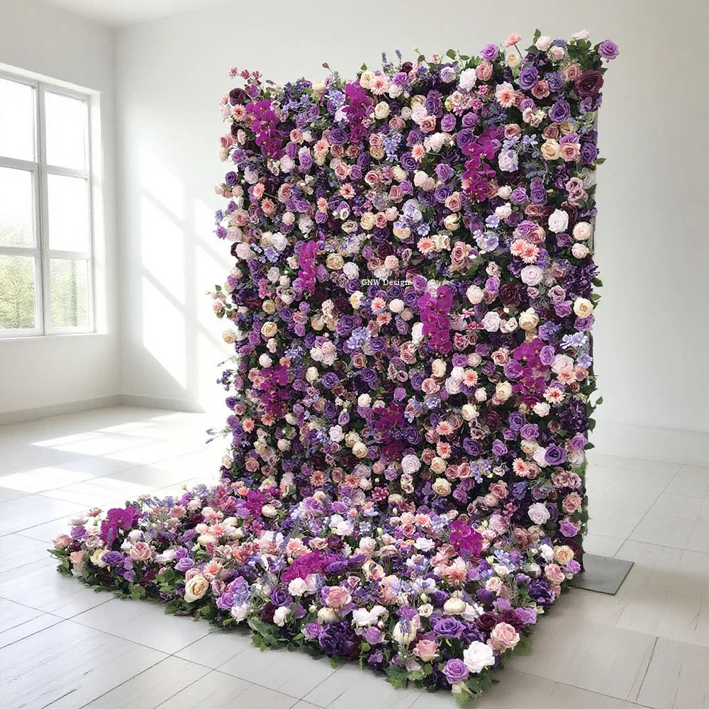Heavy Duty Elastic Modern Romantic New Arrival Artificial Flower Wall Backdrop for Long-lasting Indoor/Outdoor Decoration