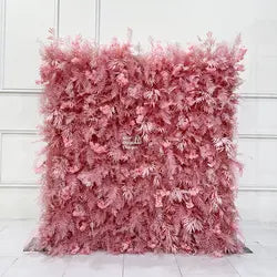 Wholesale Salesin Stock 5D Floral Backdrop Premium Silk Rose Decor Artificial Wedding Flower Wall for Weddings Events - 8ft*8ft in the picture / AS PICTURE