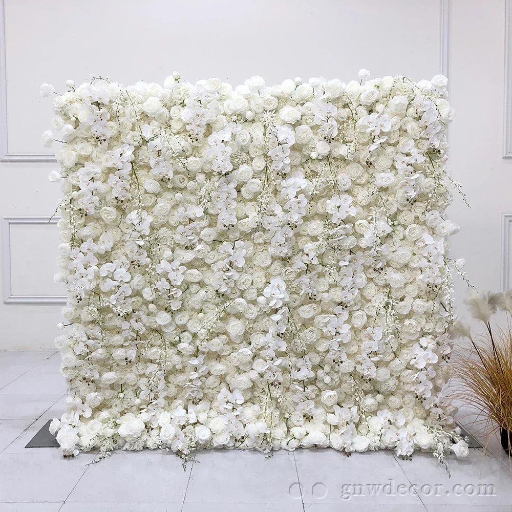 GNW Artificial Flower Backdrop Nude Color Party Backdrop Wall Decoration Photobooth  Flower