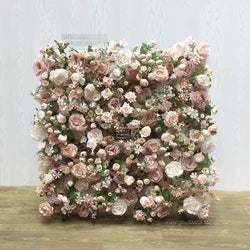 GNW New Hot Product Odorless Durable Silk 7D Background Wall Wedding Flower Feel Real Romantic Background Wall for Wedding Decor - 8ft*8ft / 01