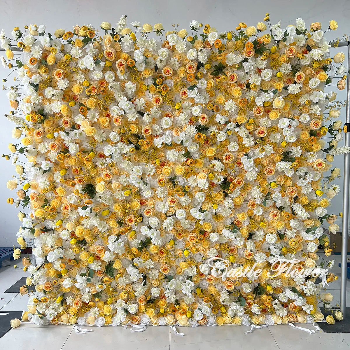 L-R269 High Quality Artificial 8X8Ft Roll-up Green Grass Wall Flower Wall Backdrop for Wedding Events Event Backdrop Decorations