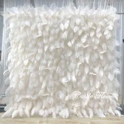 L-R264 Handmade Silk Pink 8x8 Feet Artificial Rose Flower Wall for Wedding Christmas Back-to-School Chinese New Year Party Decor - 8ft*8ft, 10ft*10ft, Customized / FW510-1