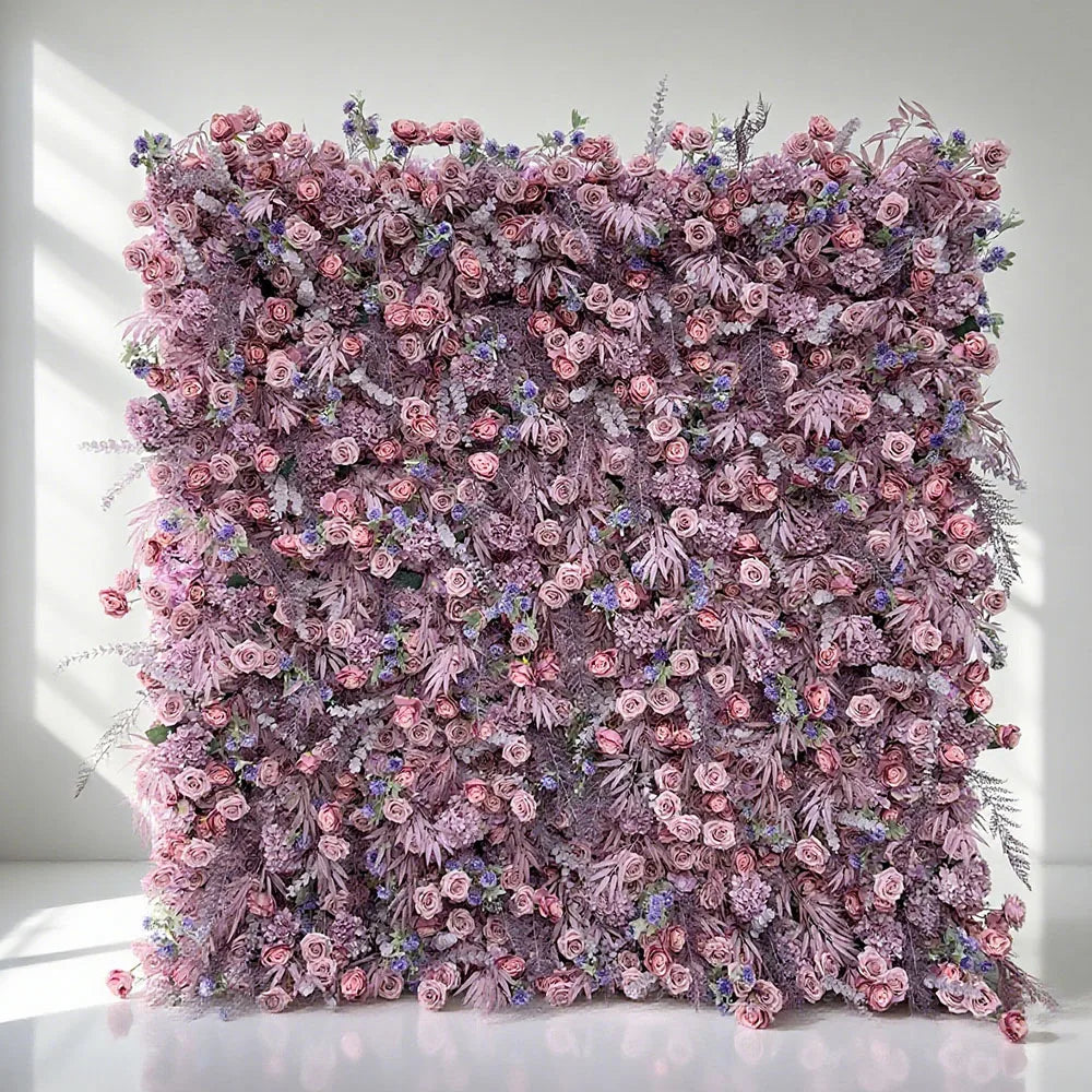 Heavy Duty Elastic Modern Romantic New Arrival Artificial Flower Wall Backdrop for Long-lasting Indoor/Outdoor Decoration