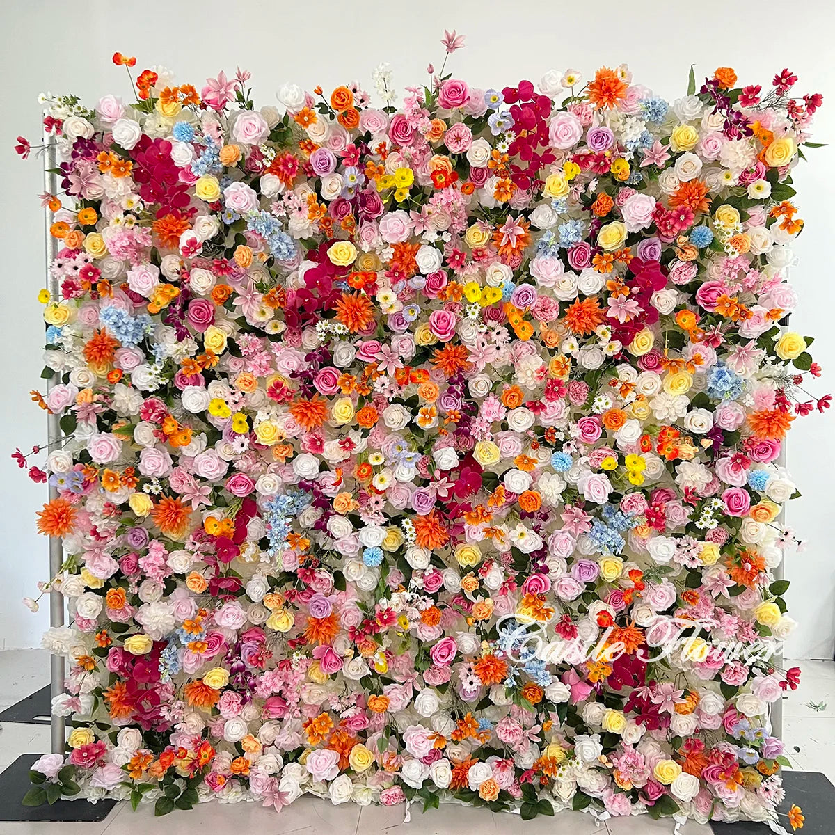 L-R263 Wedding Backdrop Black Artificial Flower Wall Birthday Party Floral Decoration Flower Wall Panel Stage Wall Decoration