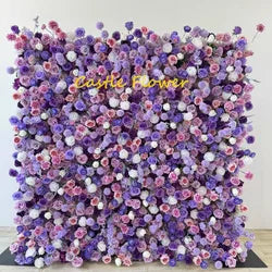 Christmas Backdrop Decoration Flower Wall  Custom OEM ODM Artificial Flowers for Wedding Christmas Halloween Event Party Decor - 8ft*8ft, 10ft*10ft, Customized / FW714