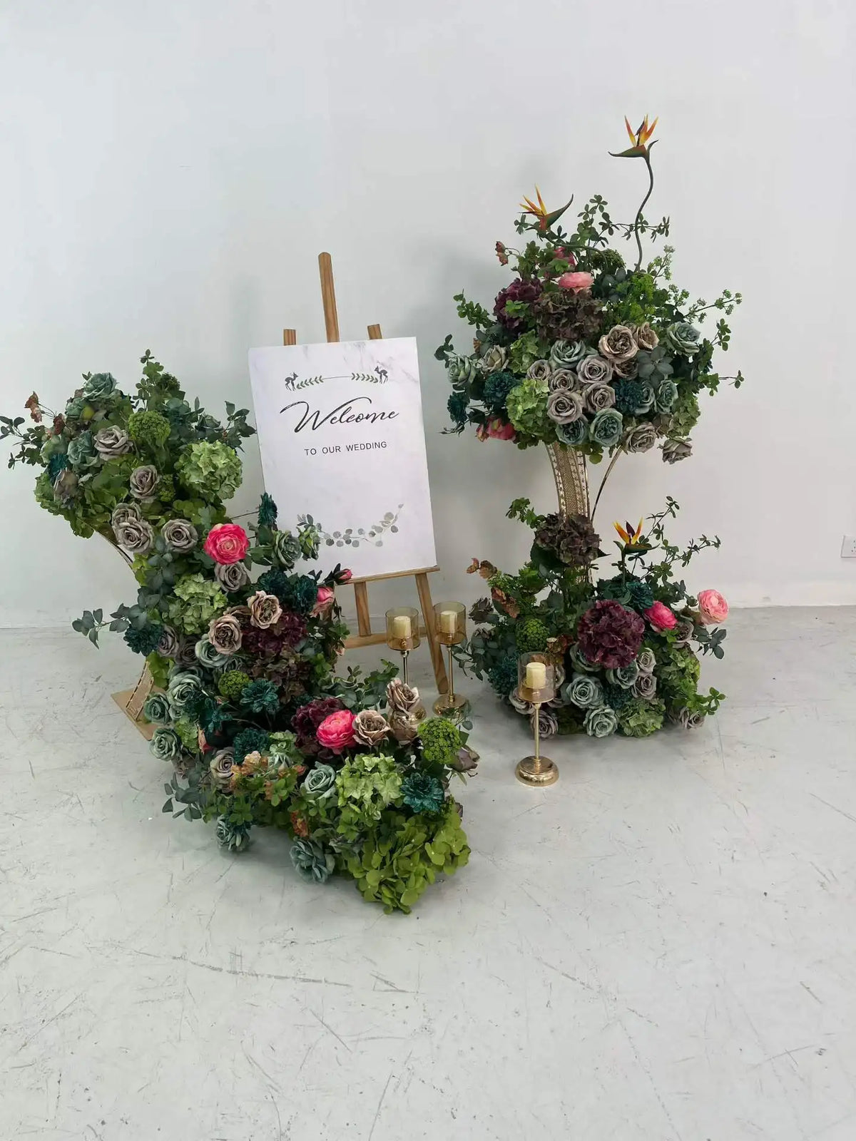 L-R527 Customized Luxury Colorful Flower Ball Wedding Decoration Pink White Artificial Flowers Wedding Flowers Table Centerpiece