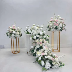 Hot Sale Custom Flower Ball Flower Runner Colorful Artificial Flowers for Event Party Decor Fall Wedding Decoration & Supplies - 30-300cm, Customized / #21