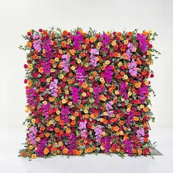 Wholesale Salesin Stock 5D Floral Backdrop Premium Silk Rose Decor Artificial Wedding Flower Wall for Weddings Events - 8ft*8ft in the picture / AS PICTURE