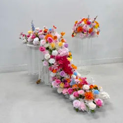 Hot Sale Custom Flower Ball Flower Runner Colorful Artificial Flowers for Event Party Decor Fall Wedding Decoration & Supplies - 30-300cm, Customized / #42