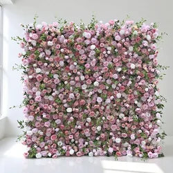 Modern Style Elegant Romantic Detachable Artificial Flower Wall for Contemporary Wedding Events New Arrival - 2ft x 8ft / 5D roses