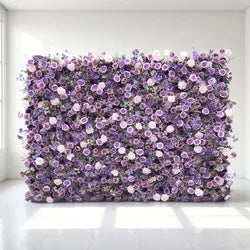 Detachable Sections Modern Romantic New Arrival Artificial Flower Wall for Flexible Wedding Decoration Layout - 2ft x 8ft / 5D roses+Poppy