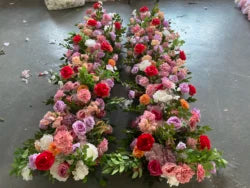 H-999 Customizable Artificial Wedding Flowers Runner  Silk Flower Runner Decorations Wedding Floral Arrangements Wholesale - 60-100cm size / Mix-19