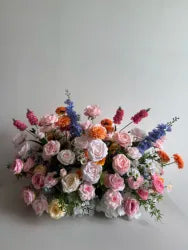 H-973 Hot Selling Wedding Flower Hanging Flower Runner  Artificial Silk Flower Ball Centerpieces for Wedding Event Decoration - 60-100cm size / Mix-2