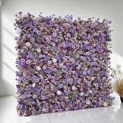 Heavy Duty Elastic Modern Romantic New Arrival Artificial Flower Wall Backdrop for Long-lasting Indoor/Outdoor Decoration - 2ft x 8ft / 5D roses+baby breath+Poppy