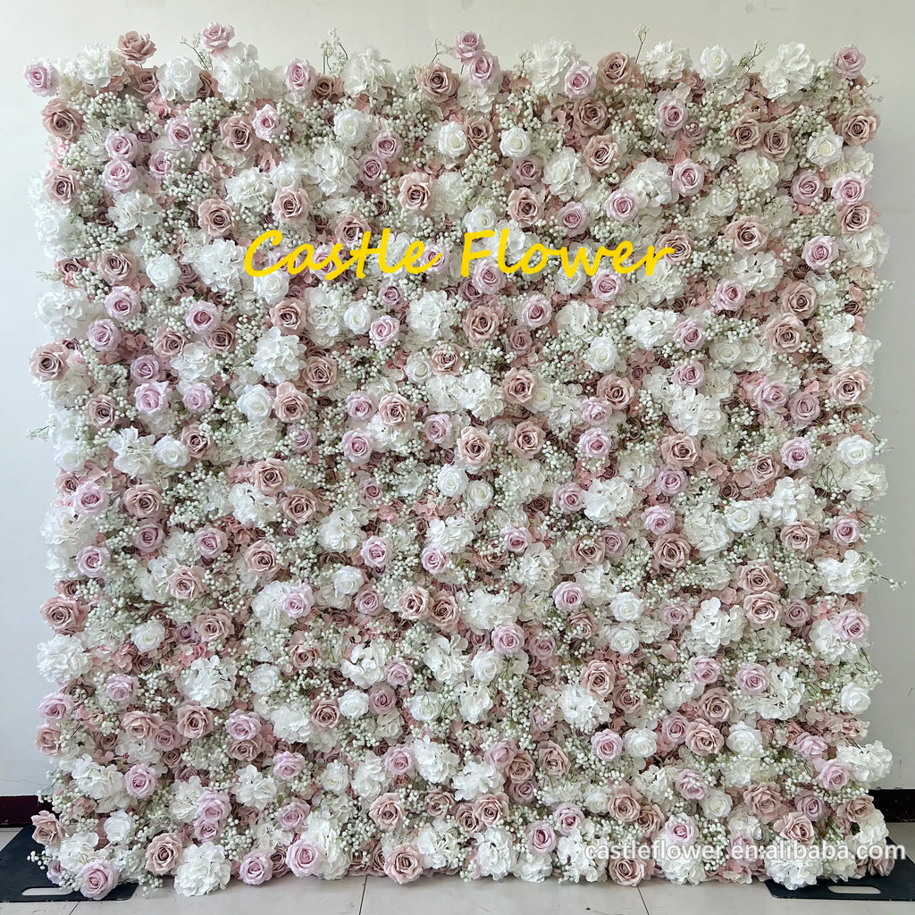 Christmas Backdrop Decoration Flower Wall  Custom OEM ODM Artificial Flowers for Wedding Christmas Halloween Event Party Decor