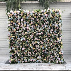 GNW Flower Wall Backdrop Flower Decoration Artificial Wall Backdrop Factory Silk Wedding Decoration Wedding Wall Design - As picture