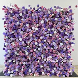 L-R262 New Arrival 5D Floral Arrangement Artificial Flower Backdrop Roll Pink Wedding Decoration Flower Valentine's Day Easter - 8ft*8ft, 10ft*10ft, Customized / FW714
