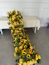 H-999 Customizable Artificial Wedding Flowers Runner  Silk Flower Runner Decorations Wedding Floral Arrangements Wholesale - 60-100cm size / Mix-15