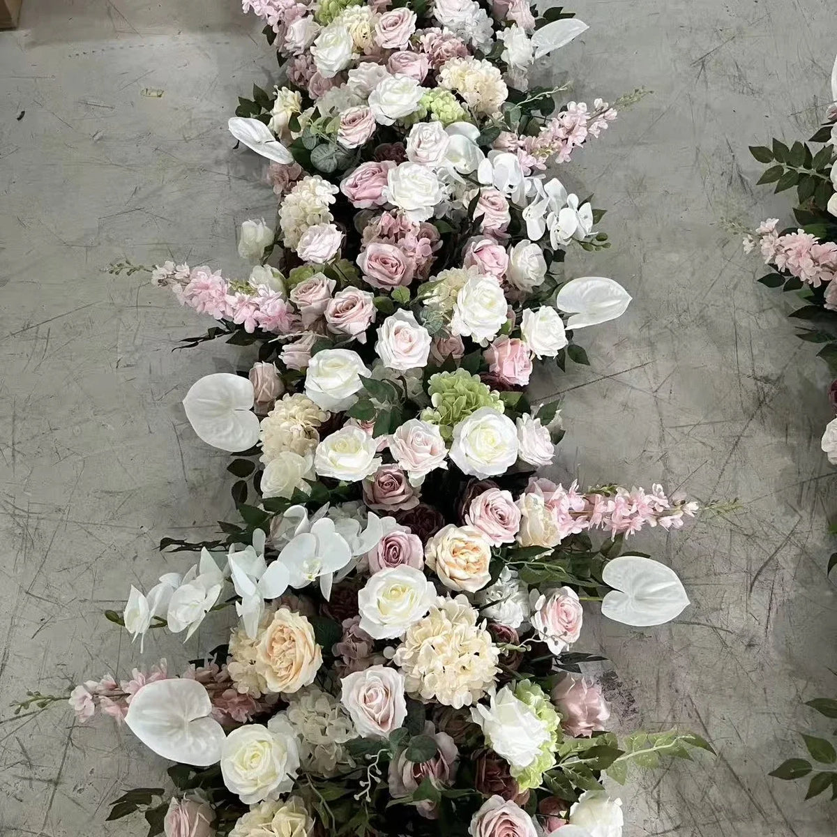 H-999 Customizable Artificial Wedding Flowers Runner  Silk Flower Runner Decorations Wedding Floral Arrangements Wholesale