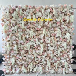 Custom OEM ODM Artificial Flower Wall Roll up Silk Floral Backdrop Handmade for Fall Wedding Event Party Decor Wholesale - 8ft*8ft, 10ft*10ft, Customized / FW509