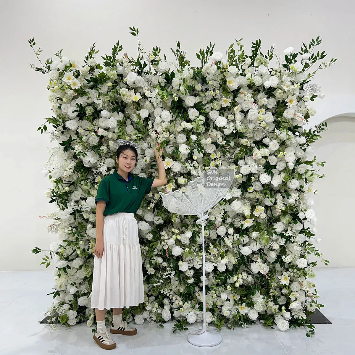 Green Walls Silk 5d Greenery Rose Wall New Tasteless Durable Flower Wall Wedding Event Floral Background Decoration