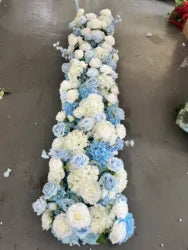 H-999 Customizable Artificial Wedding Flowers Runner  Silk Flower Runner Decorations Wedding Floral Arrangements Wholesale - 60-100cm size / Mix-22