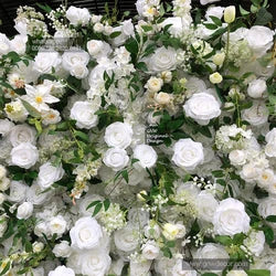 Green Walls Silk 5d Greenery Rose Wall New Tasteless Durable Flower Wall Wedding Event Floral Background Decoration - white / 10-20CM(3.94-7.87in)