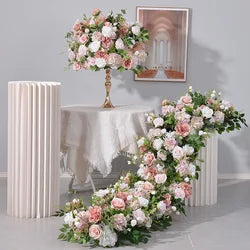 Hot Sale Custom Flower Ball Flower Runner Colorful Artificial Flowers for Event Party Decor Fall Wedding Decoration & Supplies - 30-300cm, Customized / #5