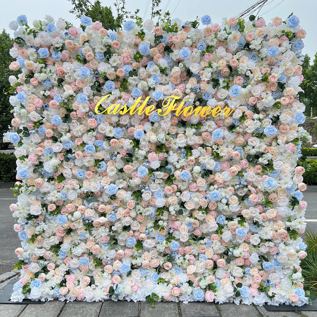 ODM OEM Wedding Flower Wall Backdrop 3D Custom Luxury Hot Sale Artificial Flowers for Wedding Decoration Event Party Decor