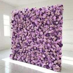 Rose Themed Faux Artificial Flower Wall for Romantic Wedding Decoration - 2ft x 8ft / 5D roses