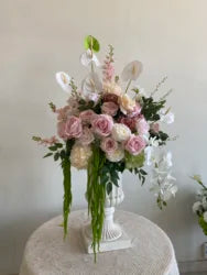 L-R528 Bestseller Customized Flower Ball Flowers Arrangements Wedding White and Green Rose Table Centerpiece Wedding Decoration - 30-100cm, Customized / FB387